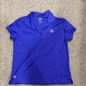 Adidas Vibrant Blue Polo Shirt Disney golf polo